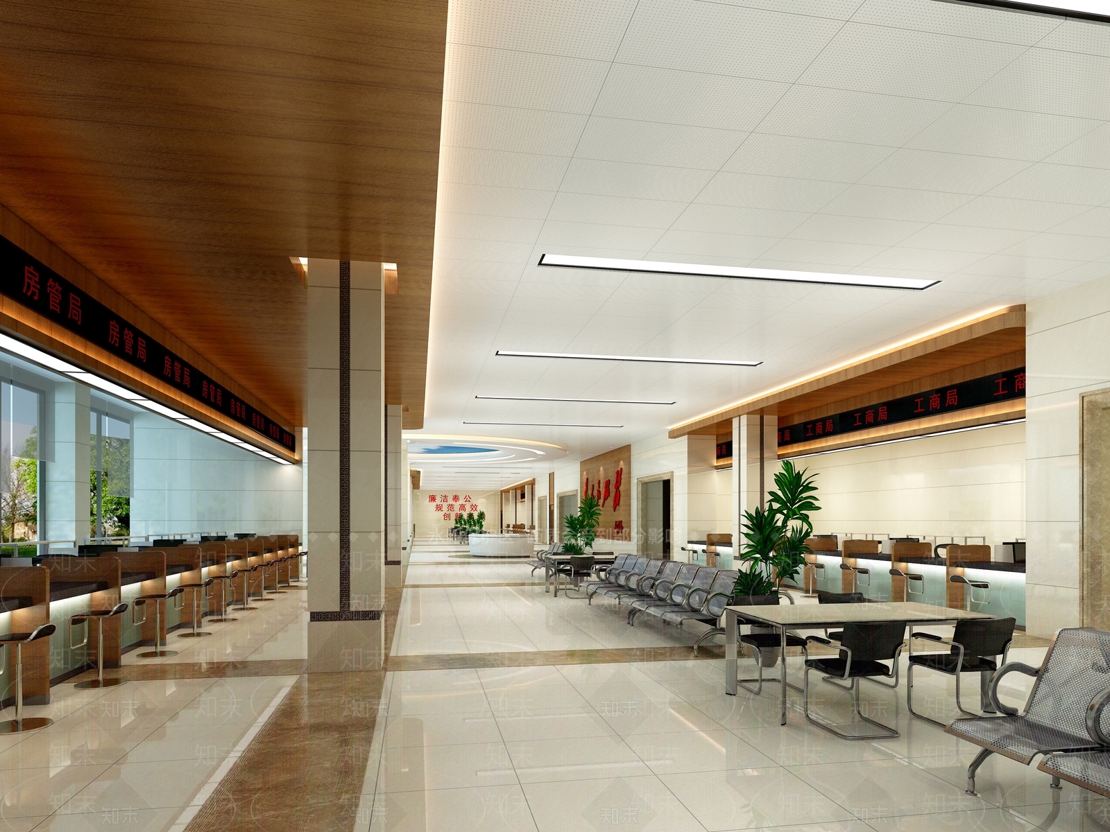 新中式政府办公大厅3D模型下载【ID:1101799906】