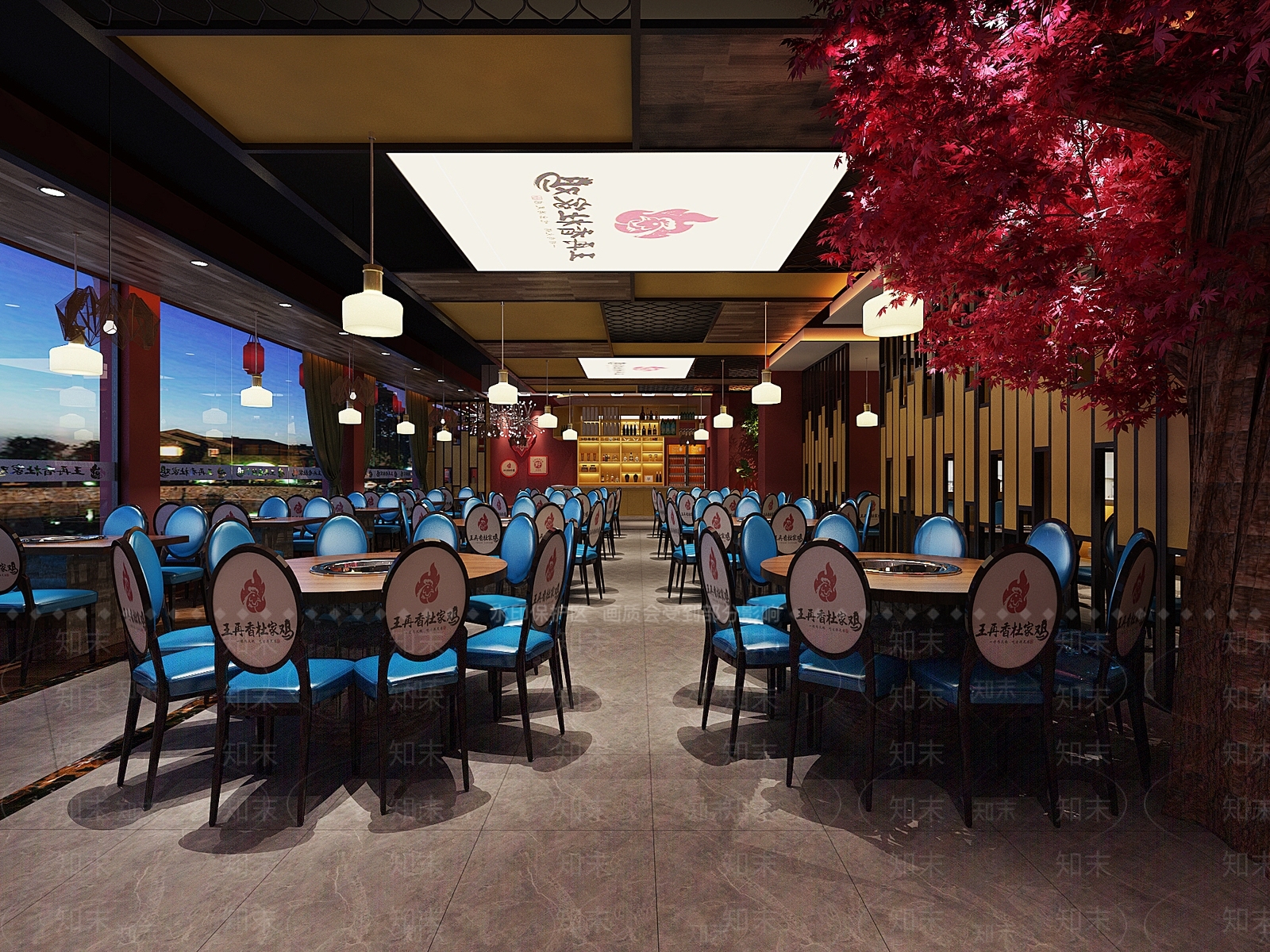 现代火锅店3D模型下载【ID:1101808433】