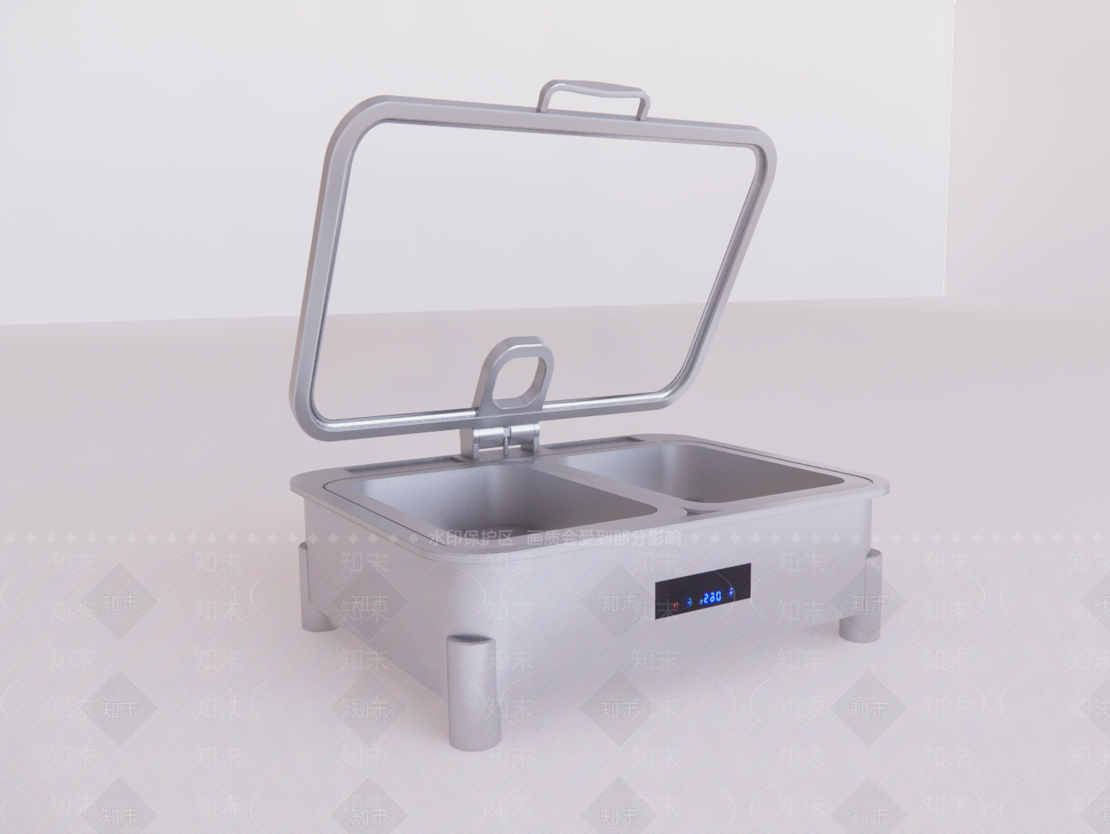 现代餐厅自助餐盘SU模型下载【ID:1101858806】