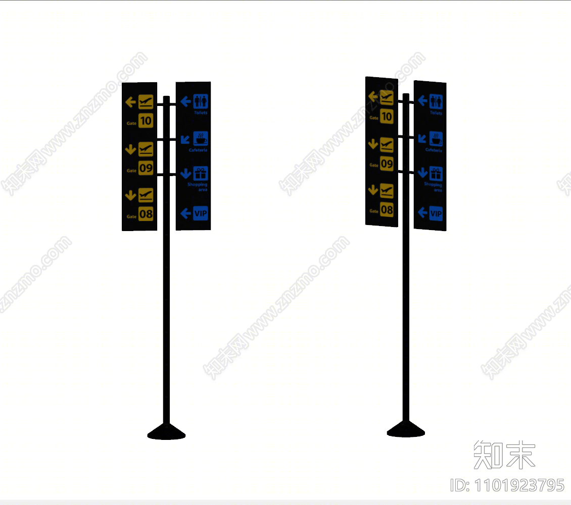 现代指示牌SU模型下载【ID:1101923795】