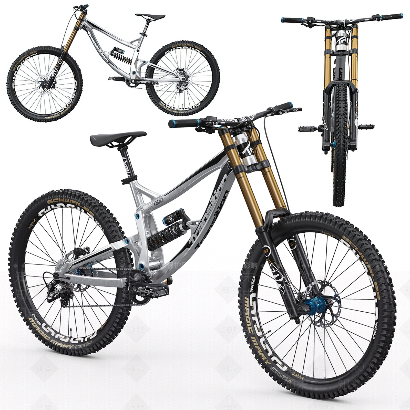 现代山地自行车3D模型下载【ID:1101823408】