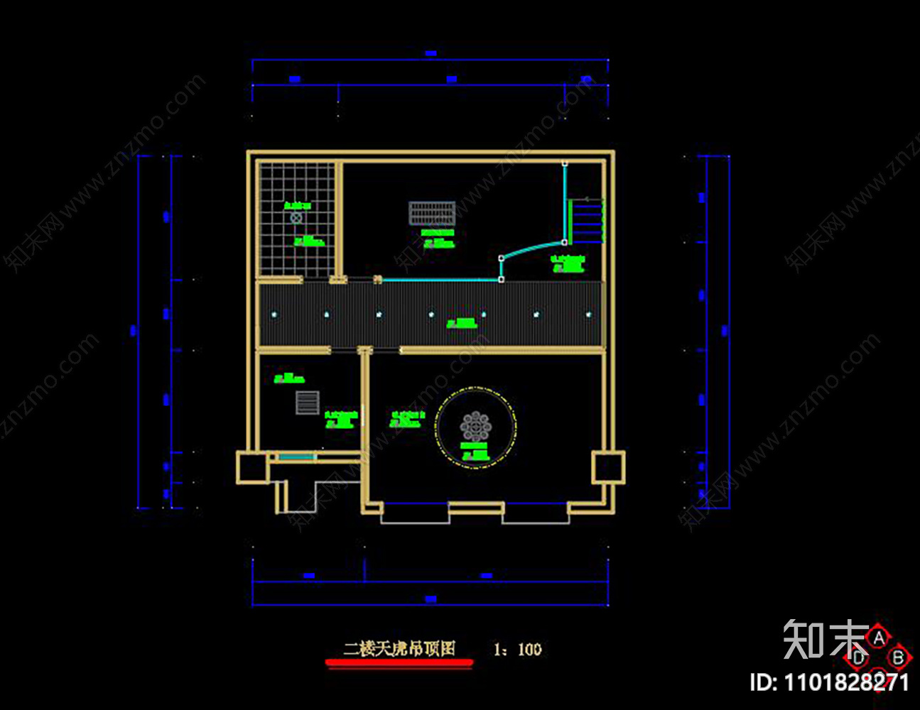 小型办公室施工图下载【ID:1101828271】