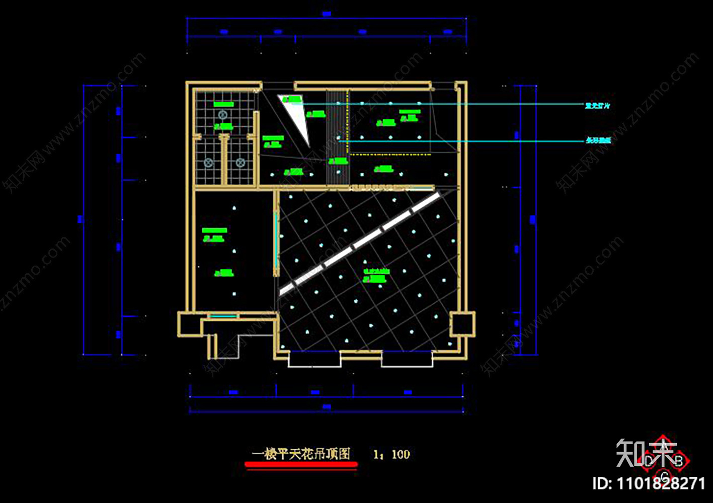 小型办公室施工图下载【ID:1101828271】