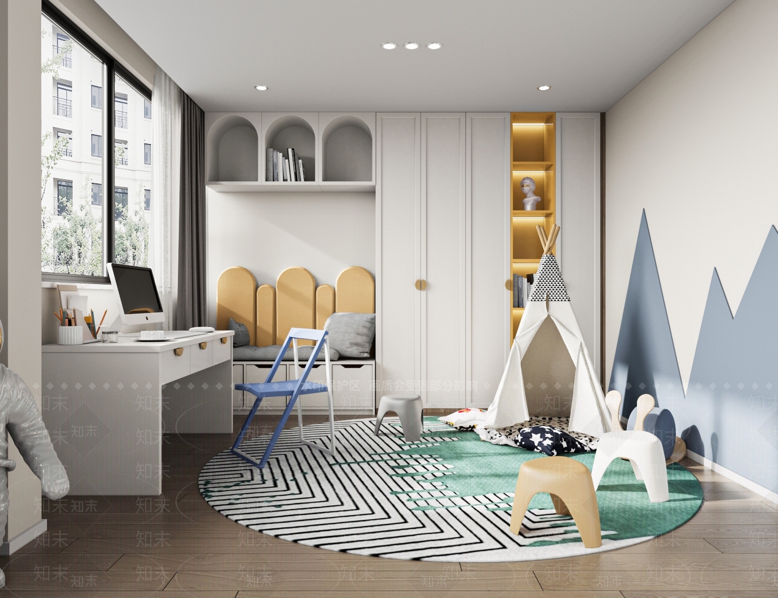 现代儿童玩具房3D模型下载【ID:1101834943】