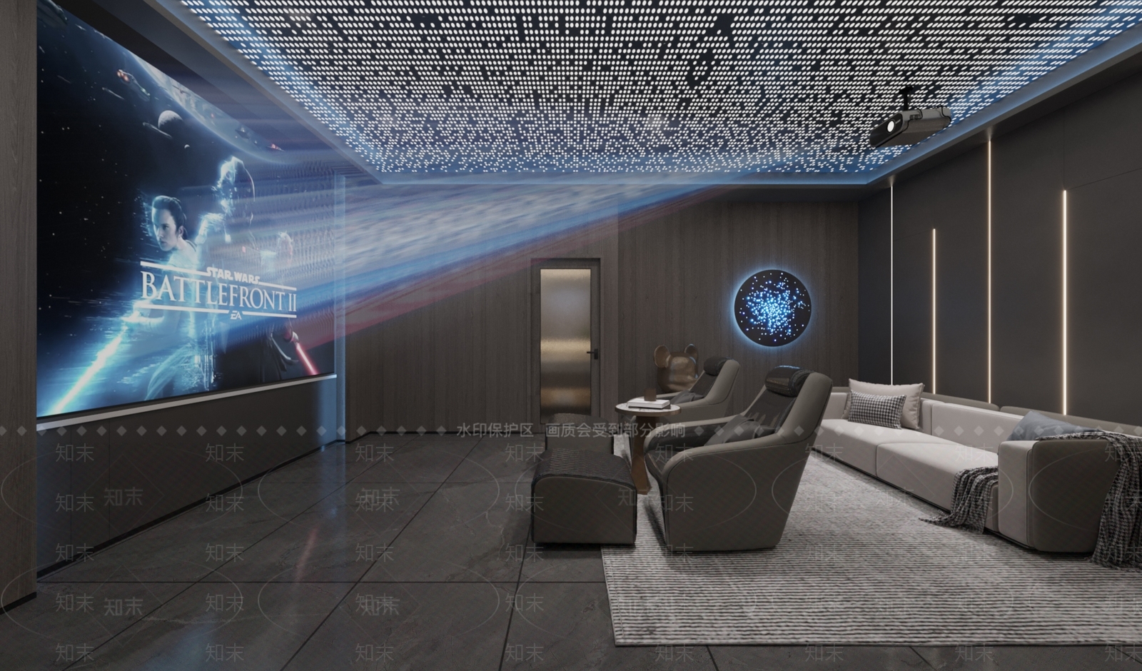 现代家居影音室3D模型下载【ID:1101840220】