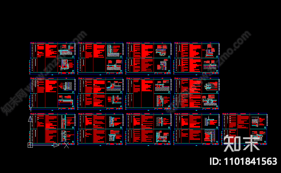 106套全国通用墙面节点大样详图cad施工图下载【ID:1101841563】