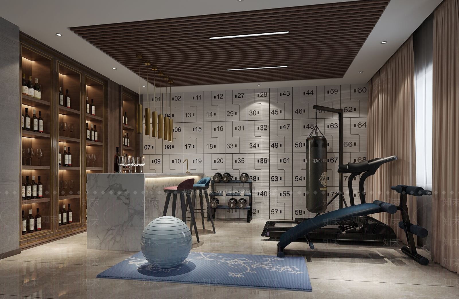现代家居健身房3D模型下载【ID:1101842045】