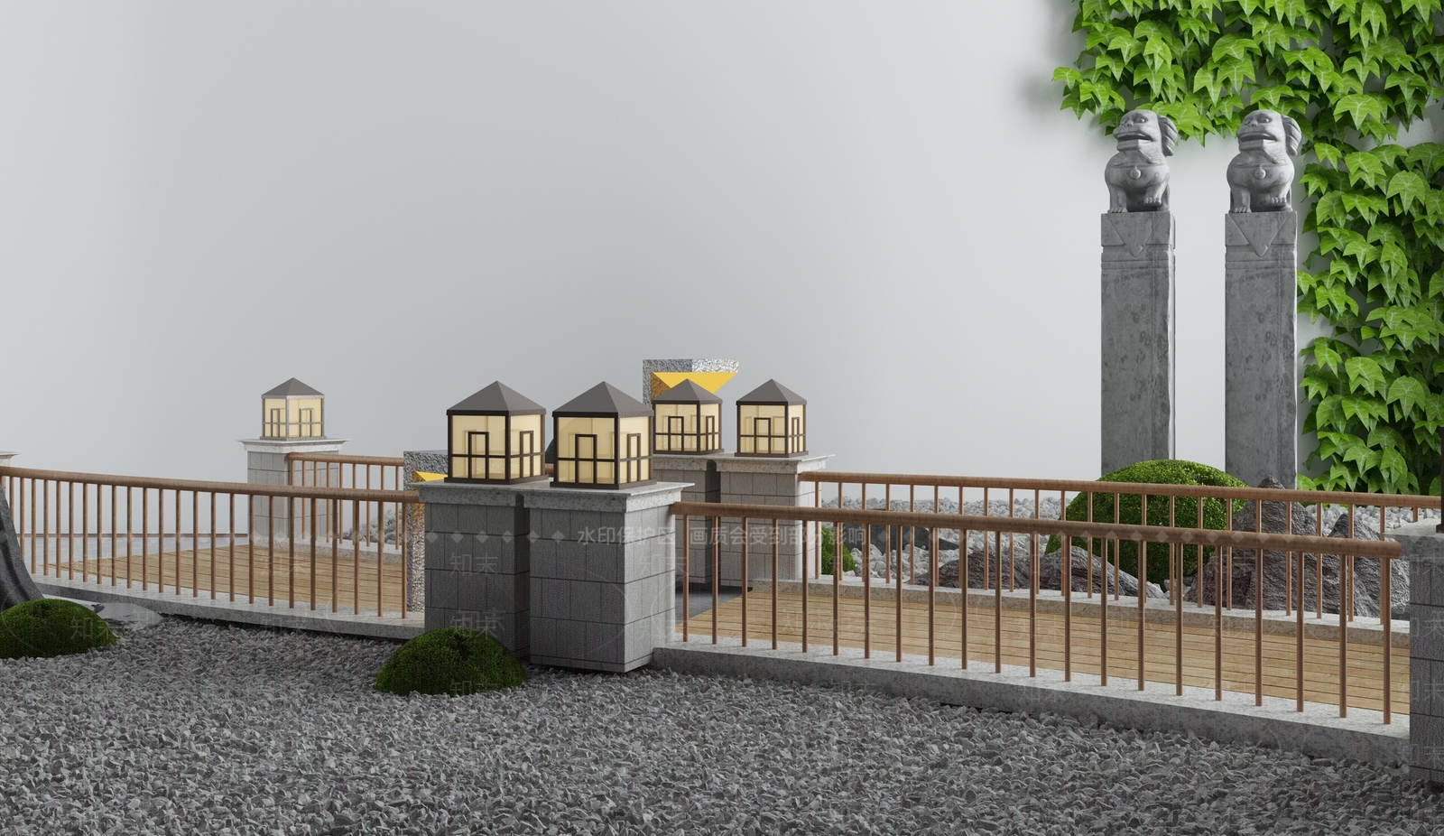新中式桥3D模型下载【ID:1101845650】