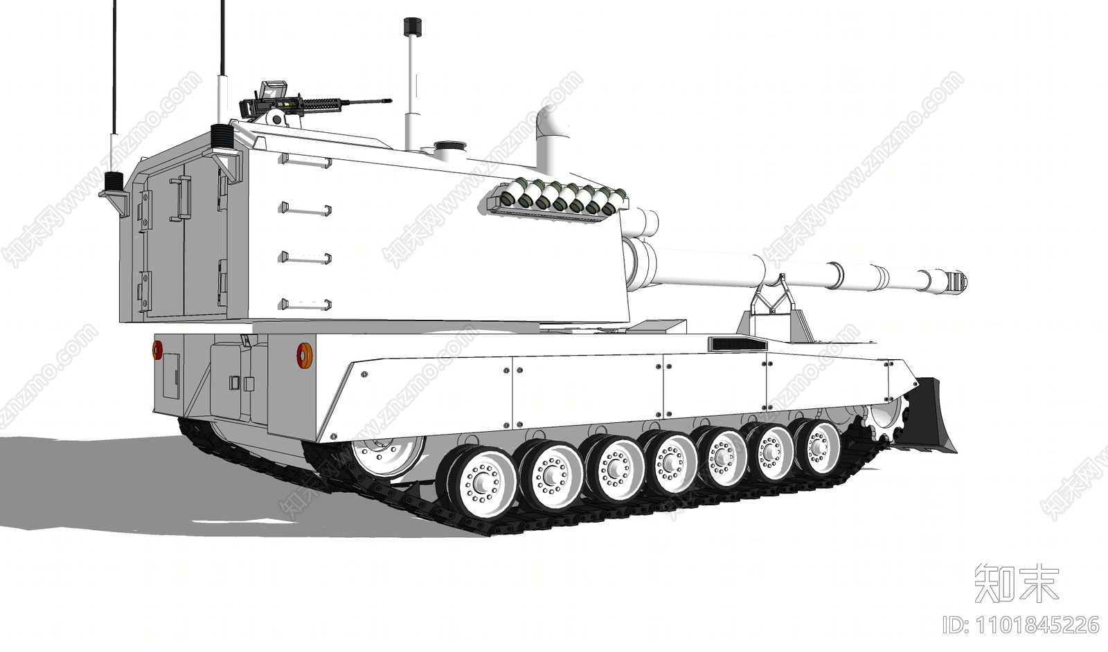 现代坦克SU模型下载【ID:1101845226】
