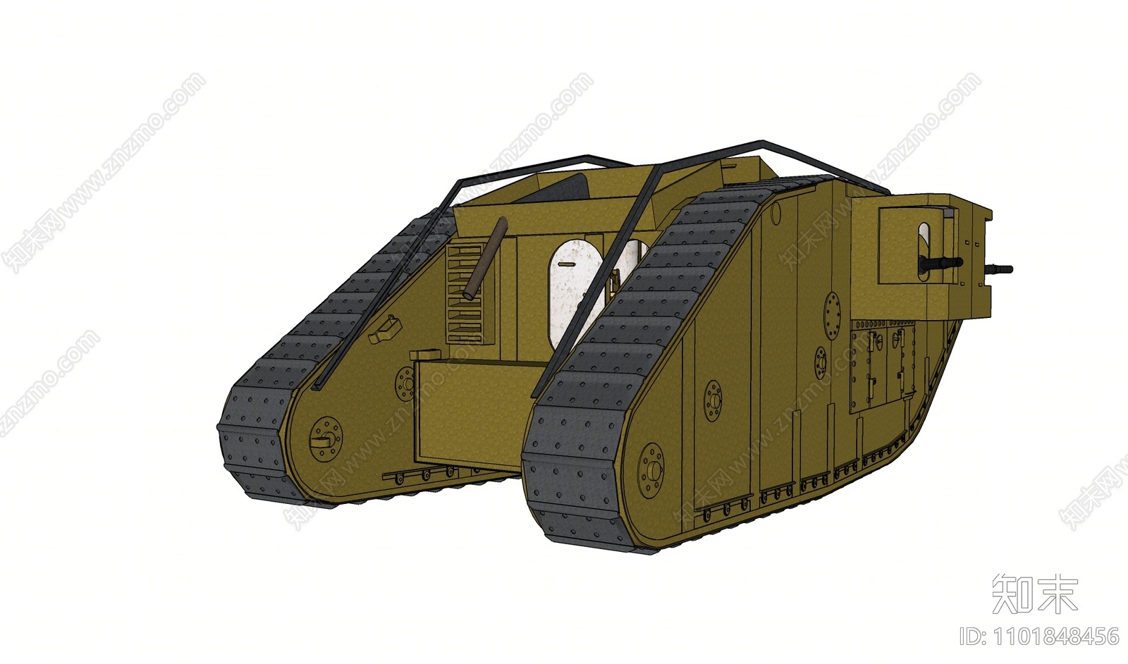 古典坦克SU模型下载【ID:1101848456】