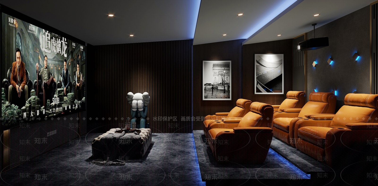 现代家居影音室3D模型下载【ID:1101852712】