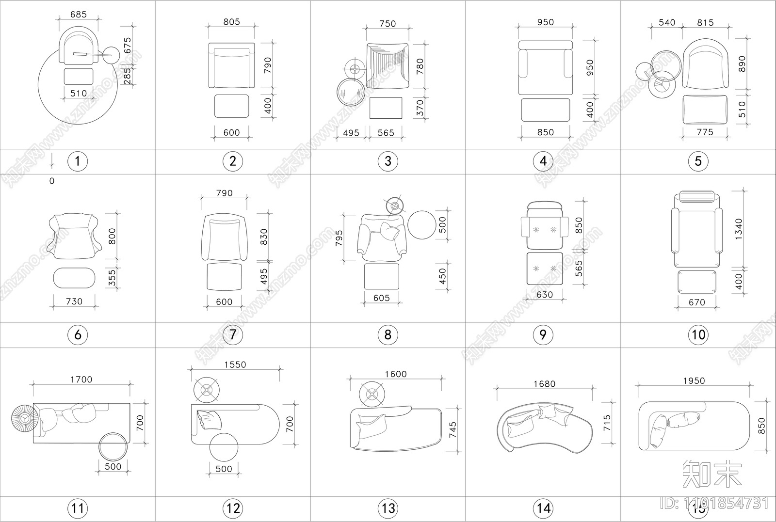 家装酒店办公CAD图库大全施工图下载【ID:1101854731】