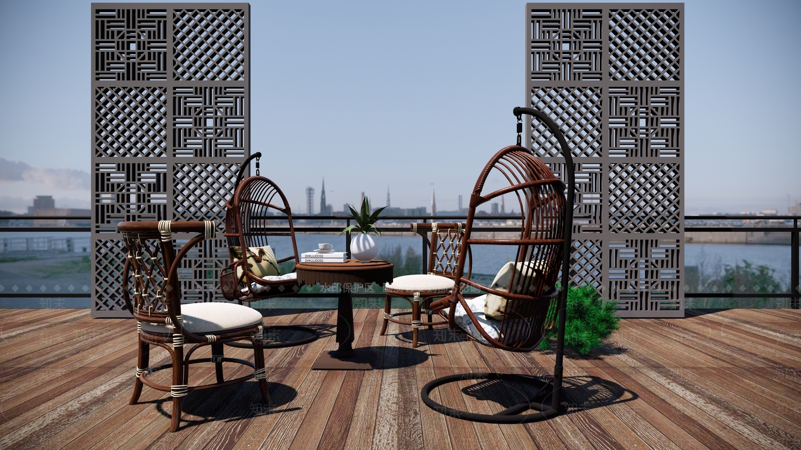 现代户外椅SU模型下载【ID:1101855255】