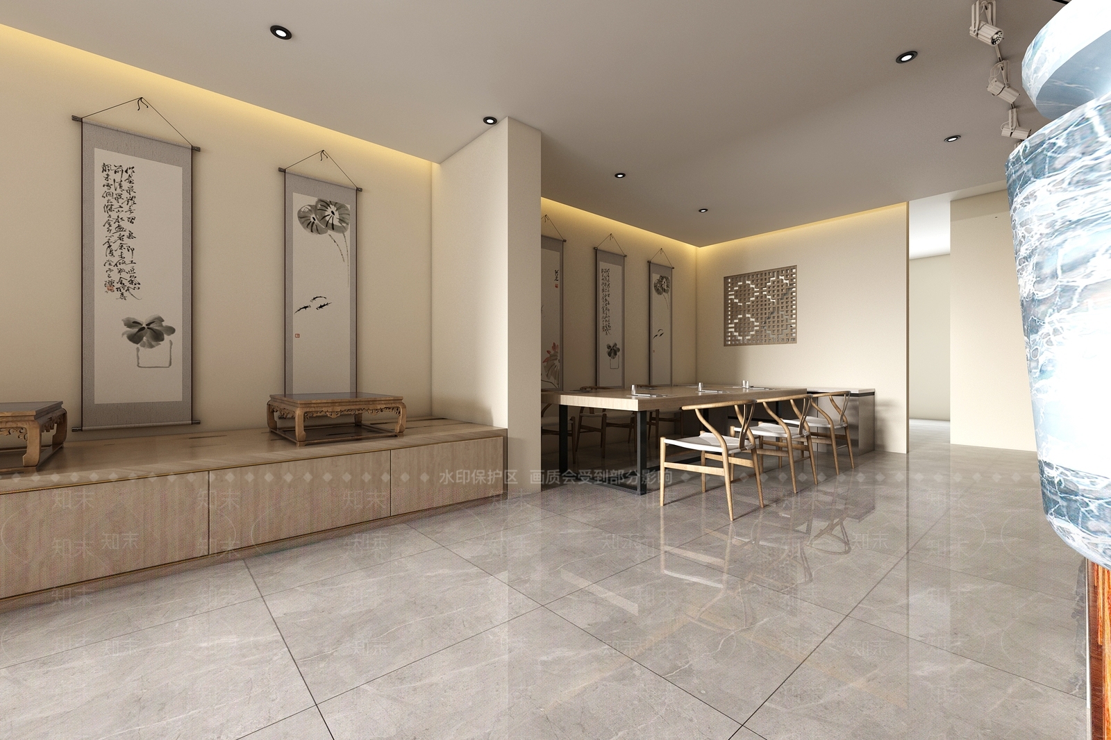 新中式茶馆3D模型下载【ID:1101856905】