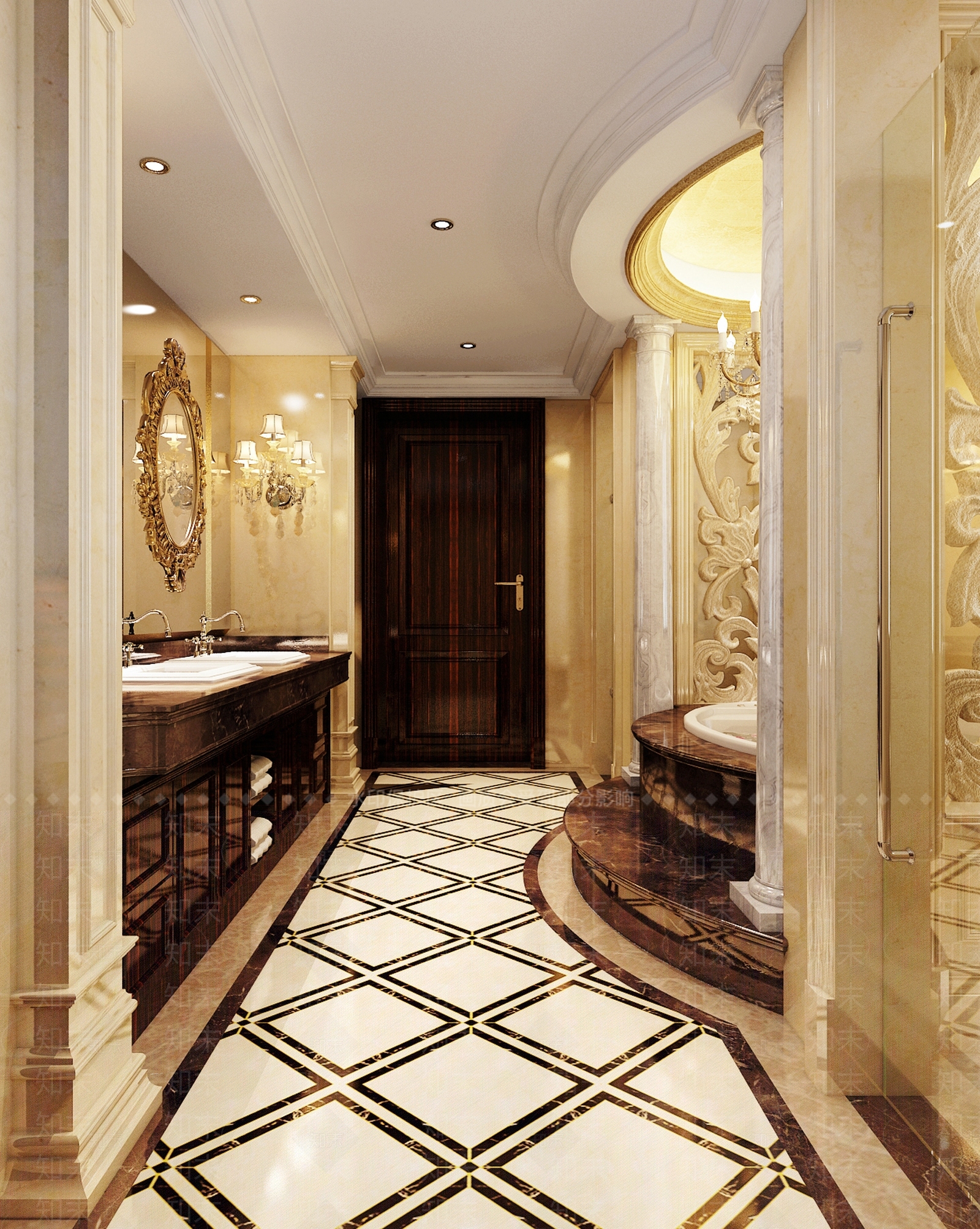 欧式古典家居卫生间3D模型下载【ID:1101858346】