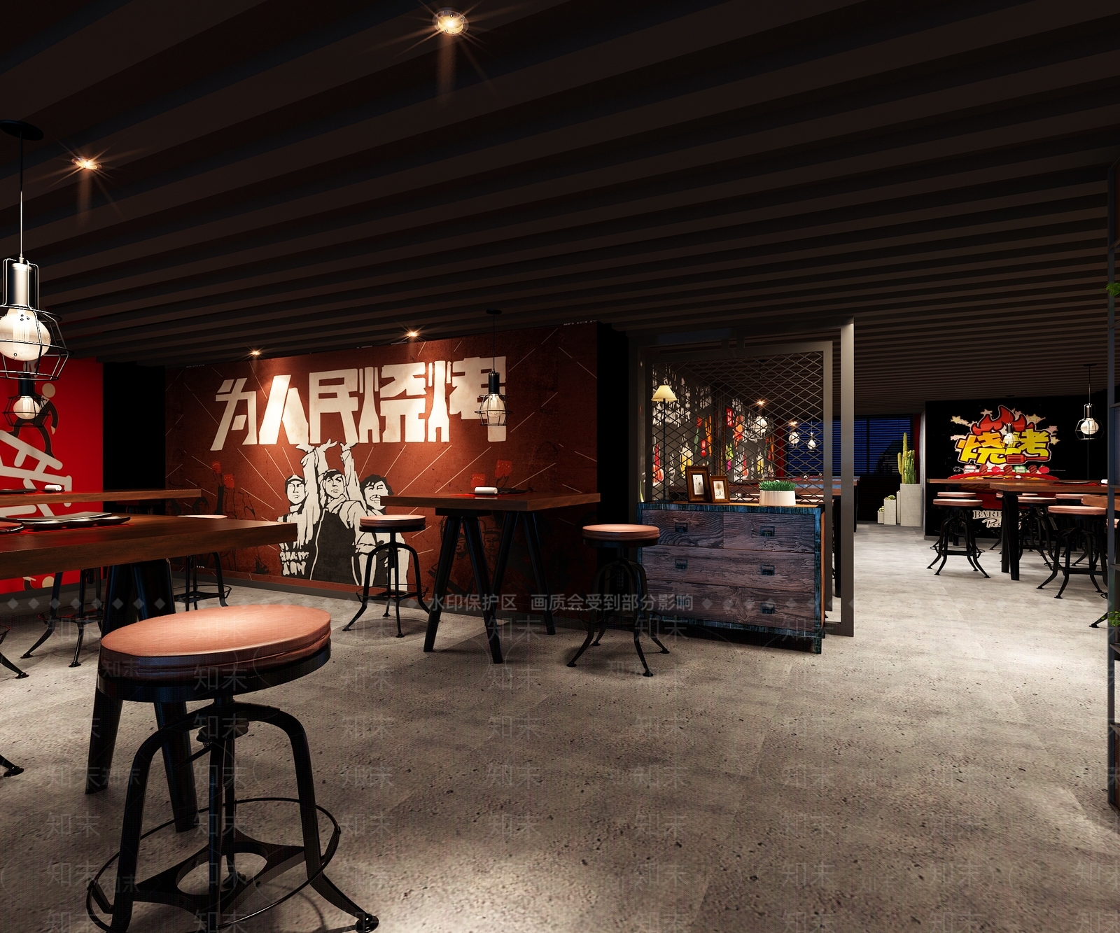 现代烧烤店3D模型下载【ID:1101858952】