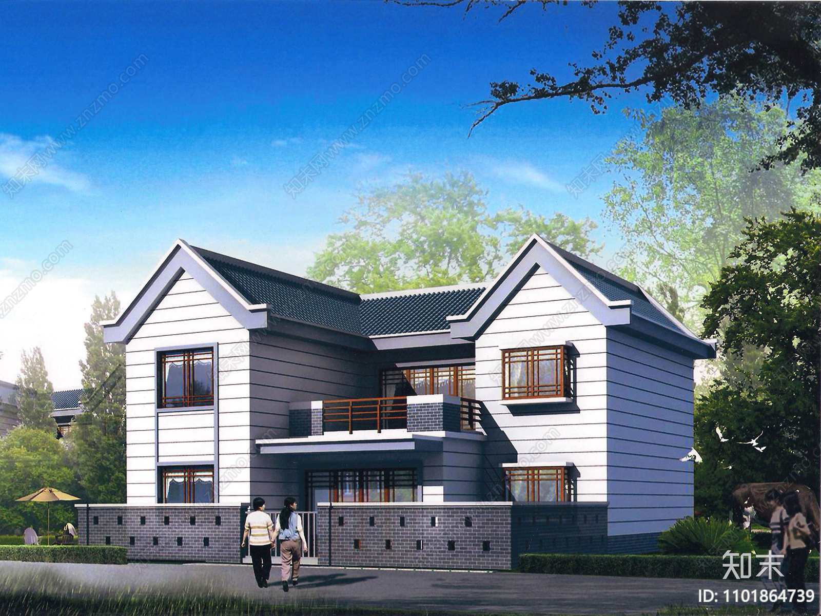 美丽乡村别墅自建房施工图下载【ID:1101864739】