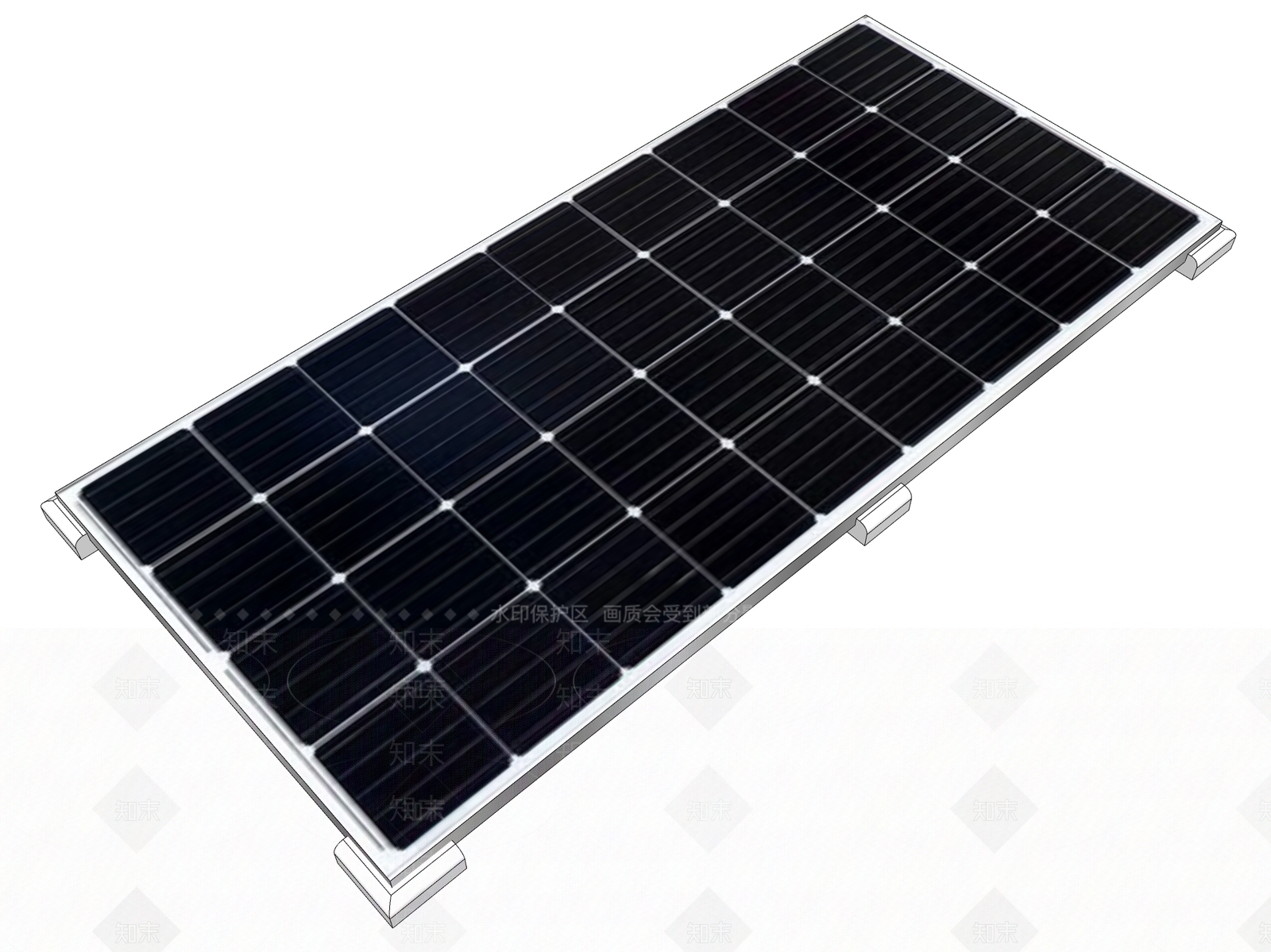 现代太阳能电板SU模型下载【ID:1101866716】