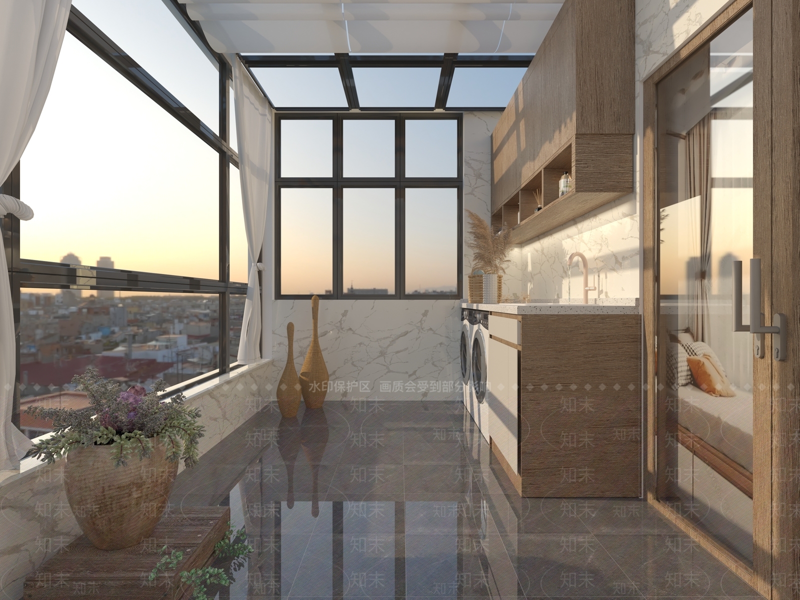 现代阳台3D模型下载【ID:1101874221】