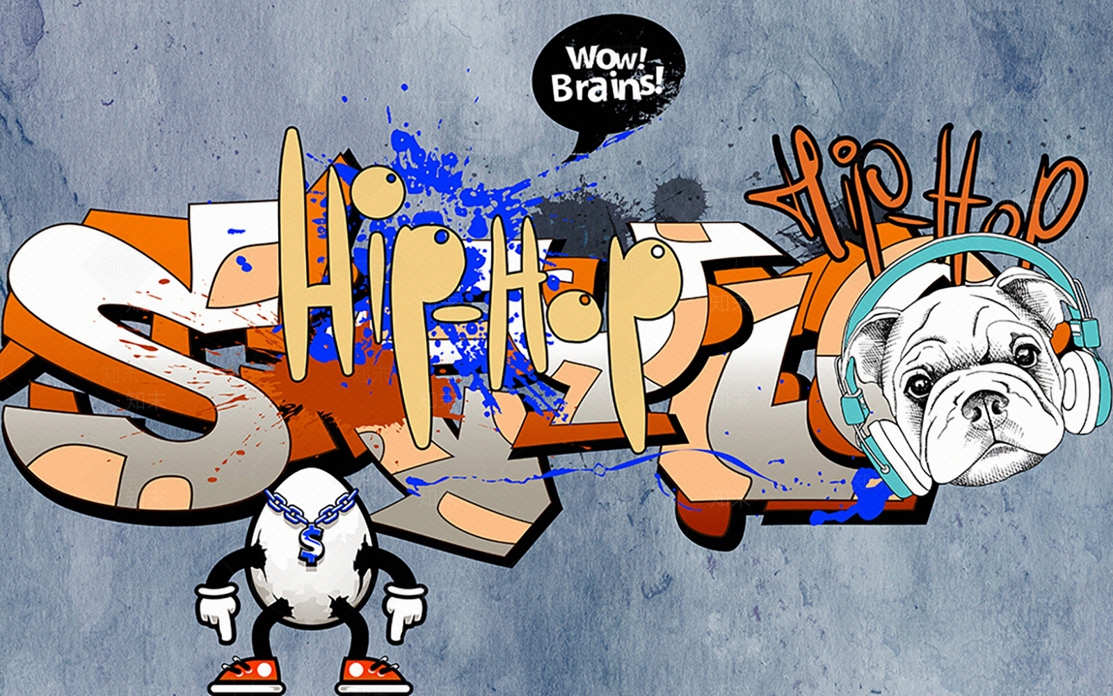 咖啡店水泥墙涂鸦背景贴图下载【ID:1101874501】