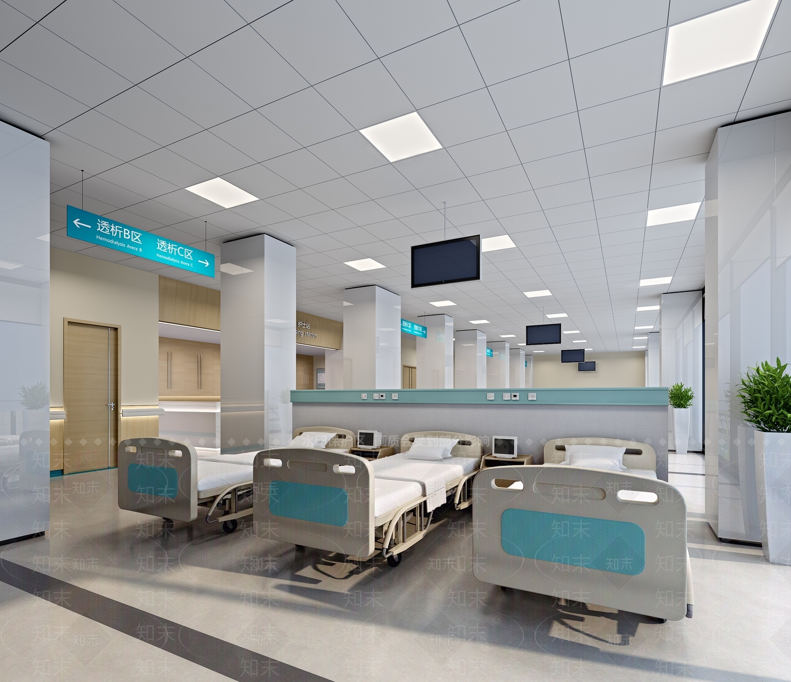 现代医院病床3D模型下载【ID:1101875434】