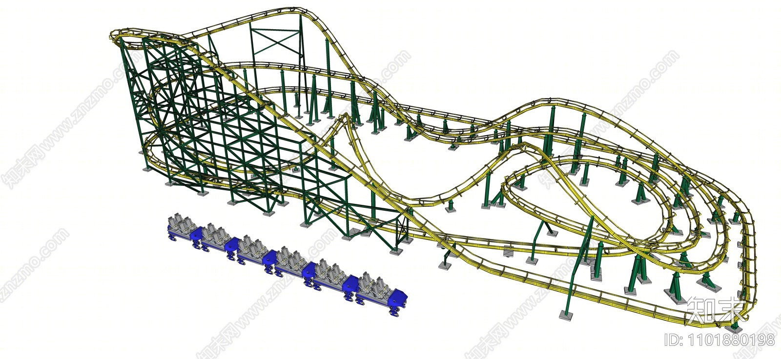 现代游乐设施SU模型下载【ID:1101880198】