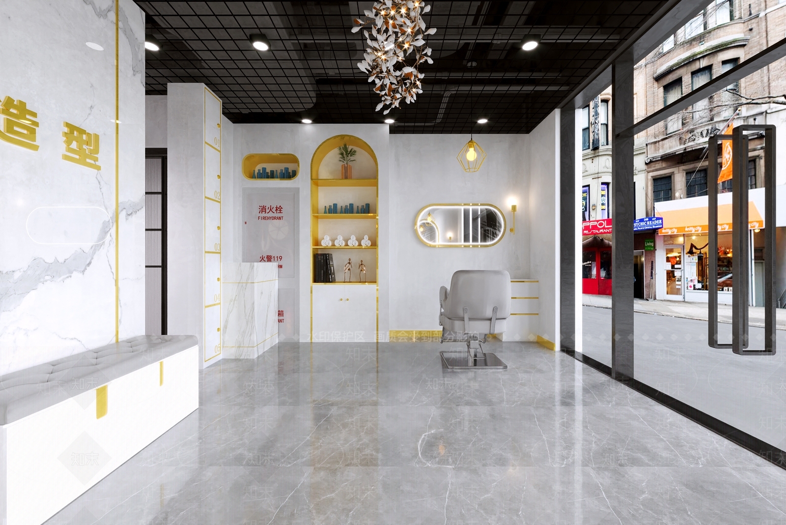 现代理发店3D模型下载【ID:1101886870】