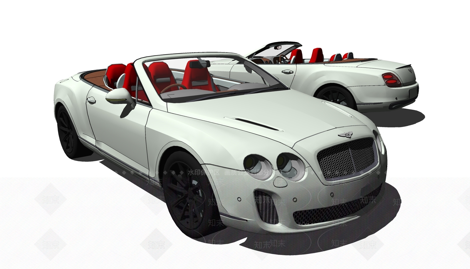 现代宾利敞篷汽车SU模型下载【ID:1101927774】