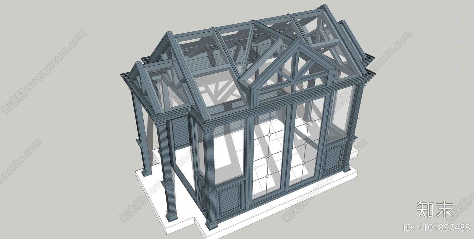 现代阳光房SU模型下载【ID:1101897488】