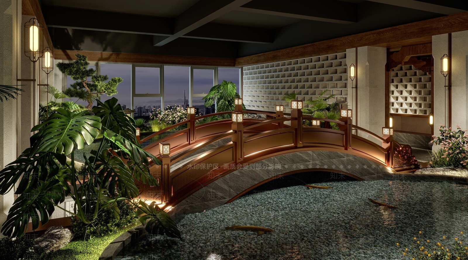 新中式茶馆3D模型下载【ID:1101897908】