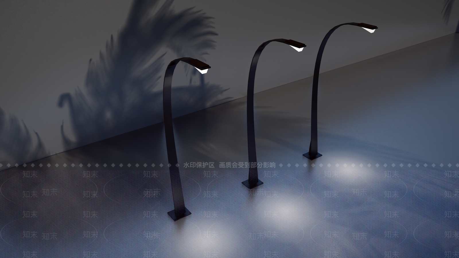 现代风格景观灯SU模型下载【ID:1101908438】
