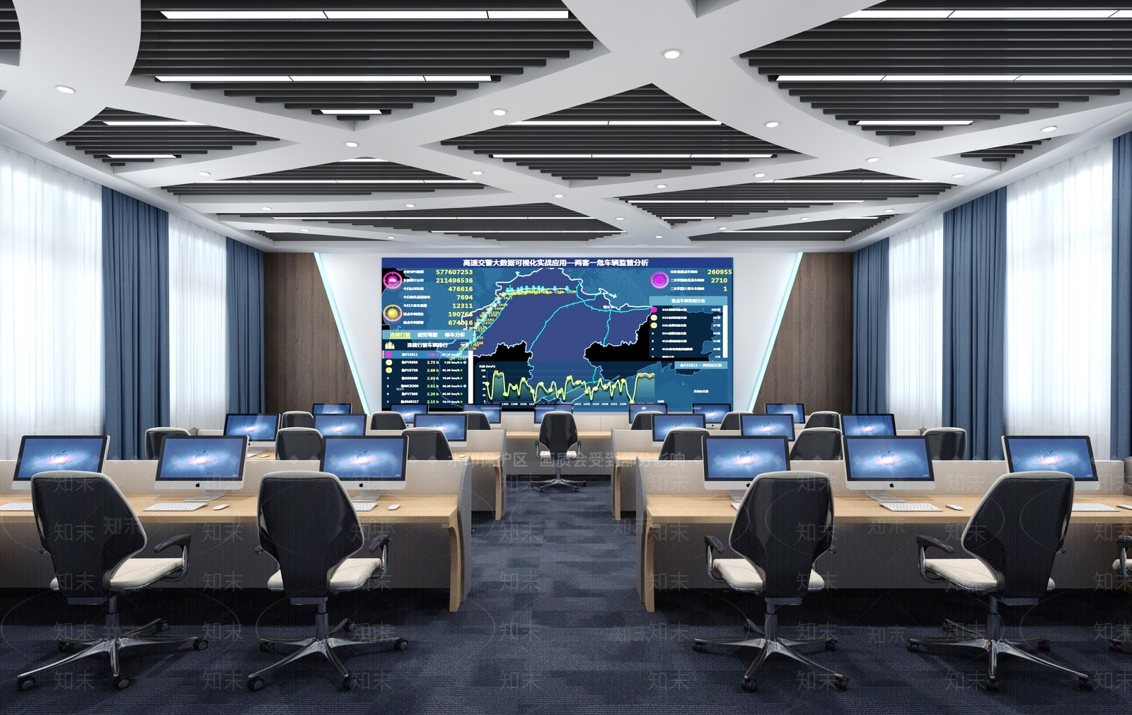 现代科技指挥控制中心3D模型下载【ID:1101913345】