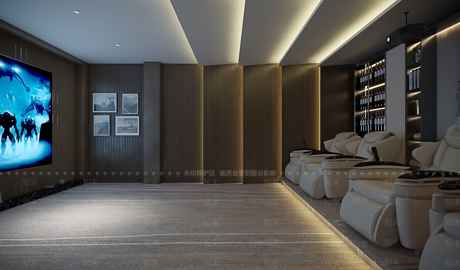 现代家居影音室3D模型下载【ID:1101914460】