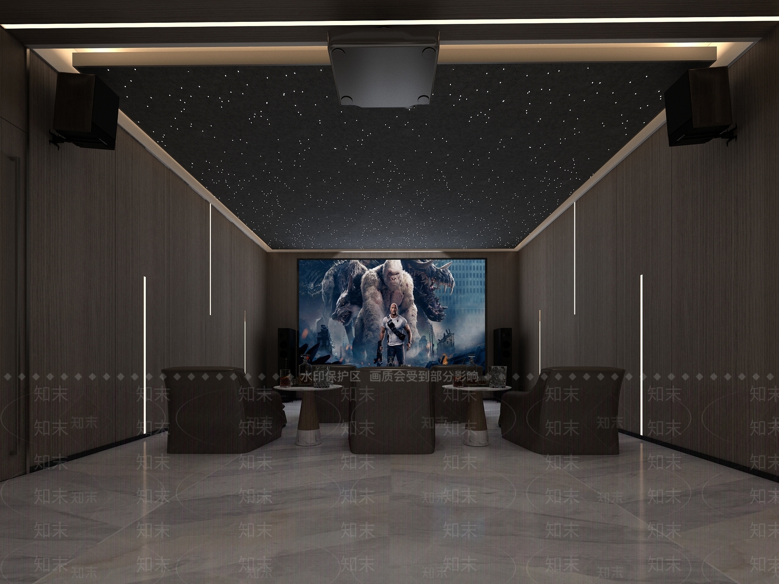 现代家居影音室3D模型下载【ID:1101916886】