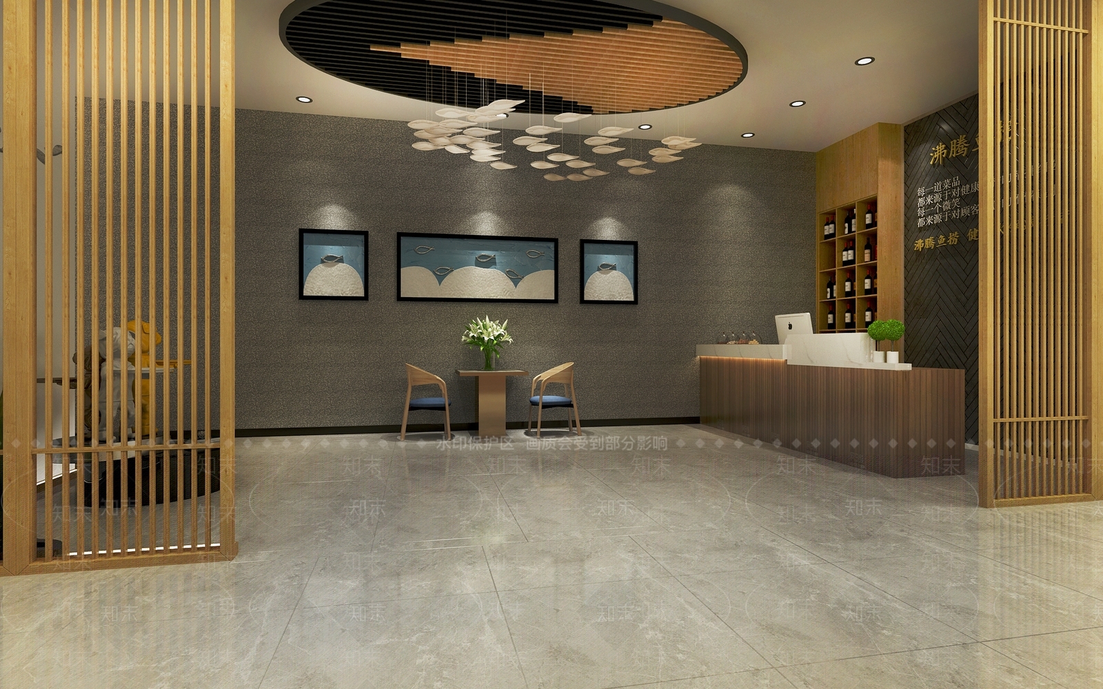 新中式火锅店3D模型下载【ID:1101921192】