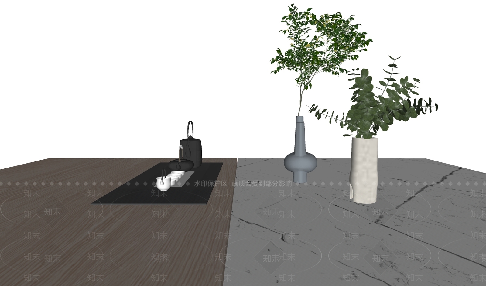 新中式茶具SU模型下载【ID:1101926166】