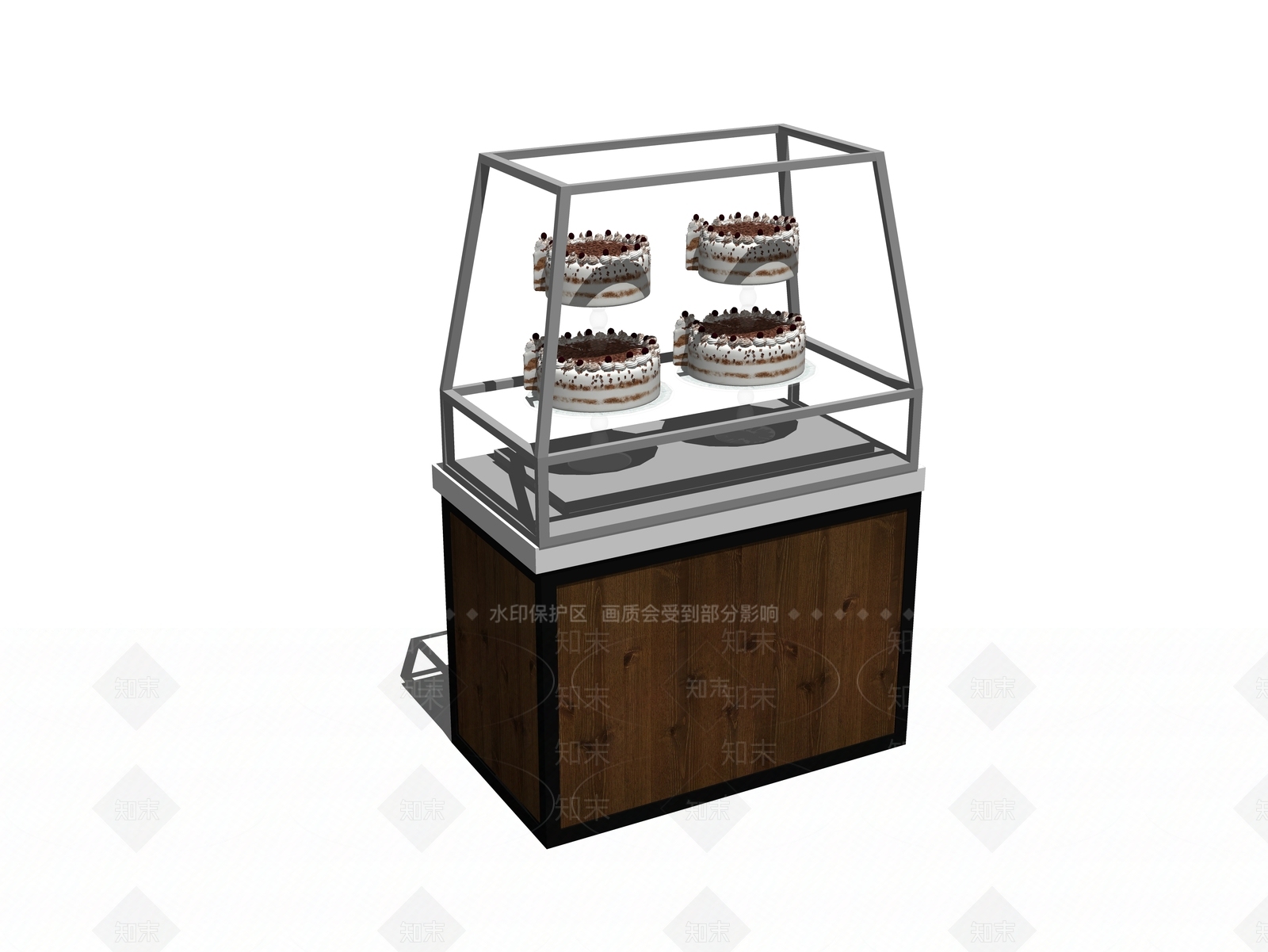 现代蛋糕展示架SU模型下载【ID:1101933757】