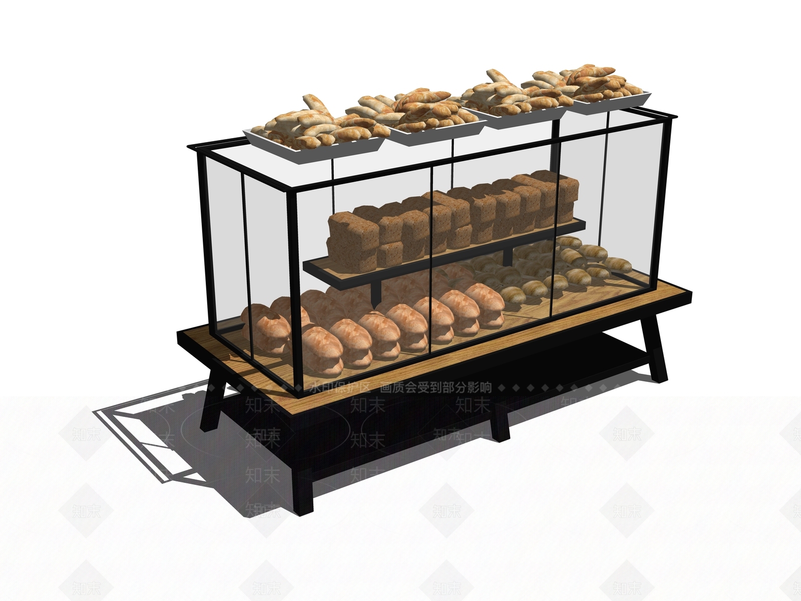 现代面包展示架SU模型下载【ID:1101933907】