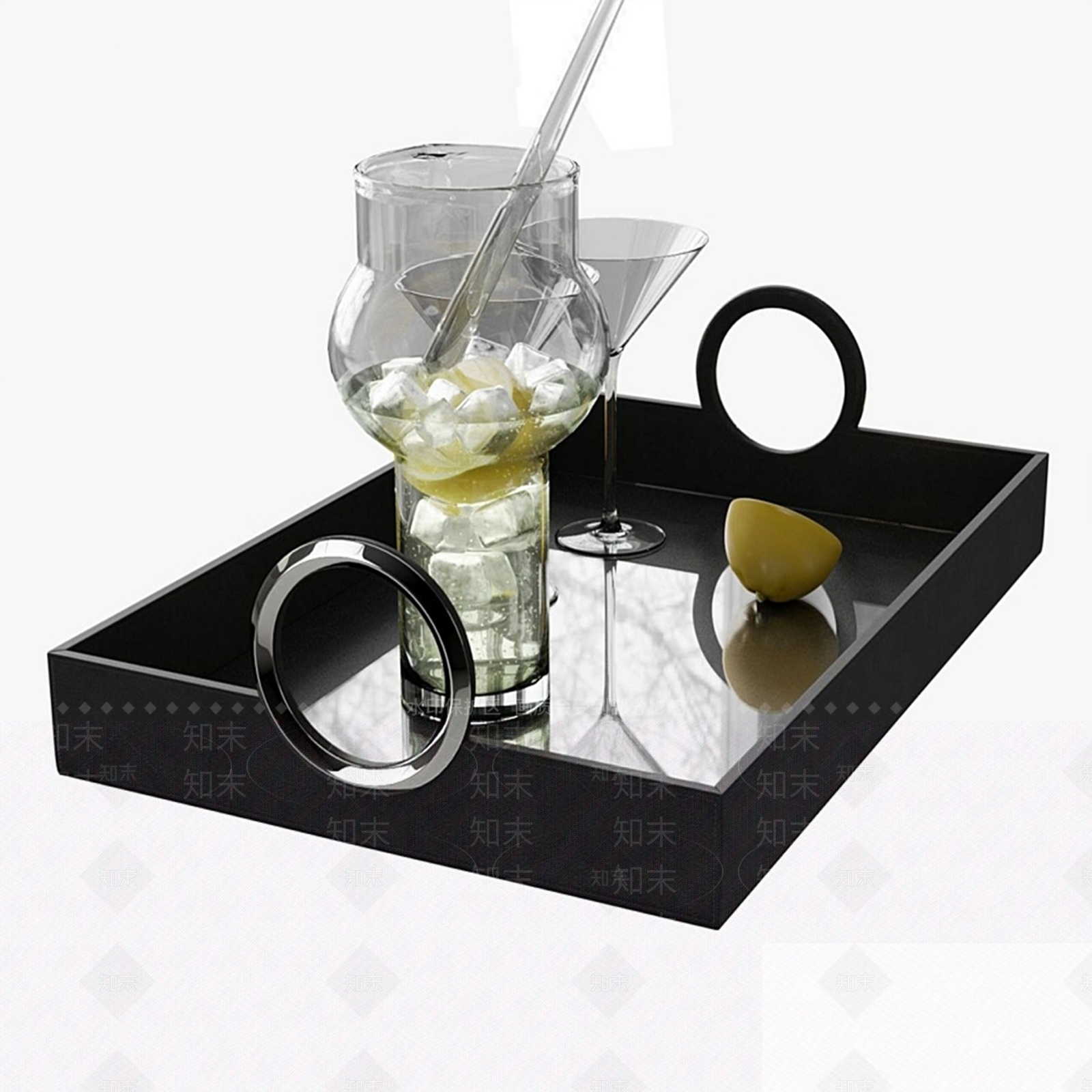 现代柠檬茶3D模型下载【ID:1103176732】