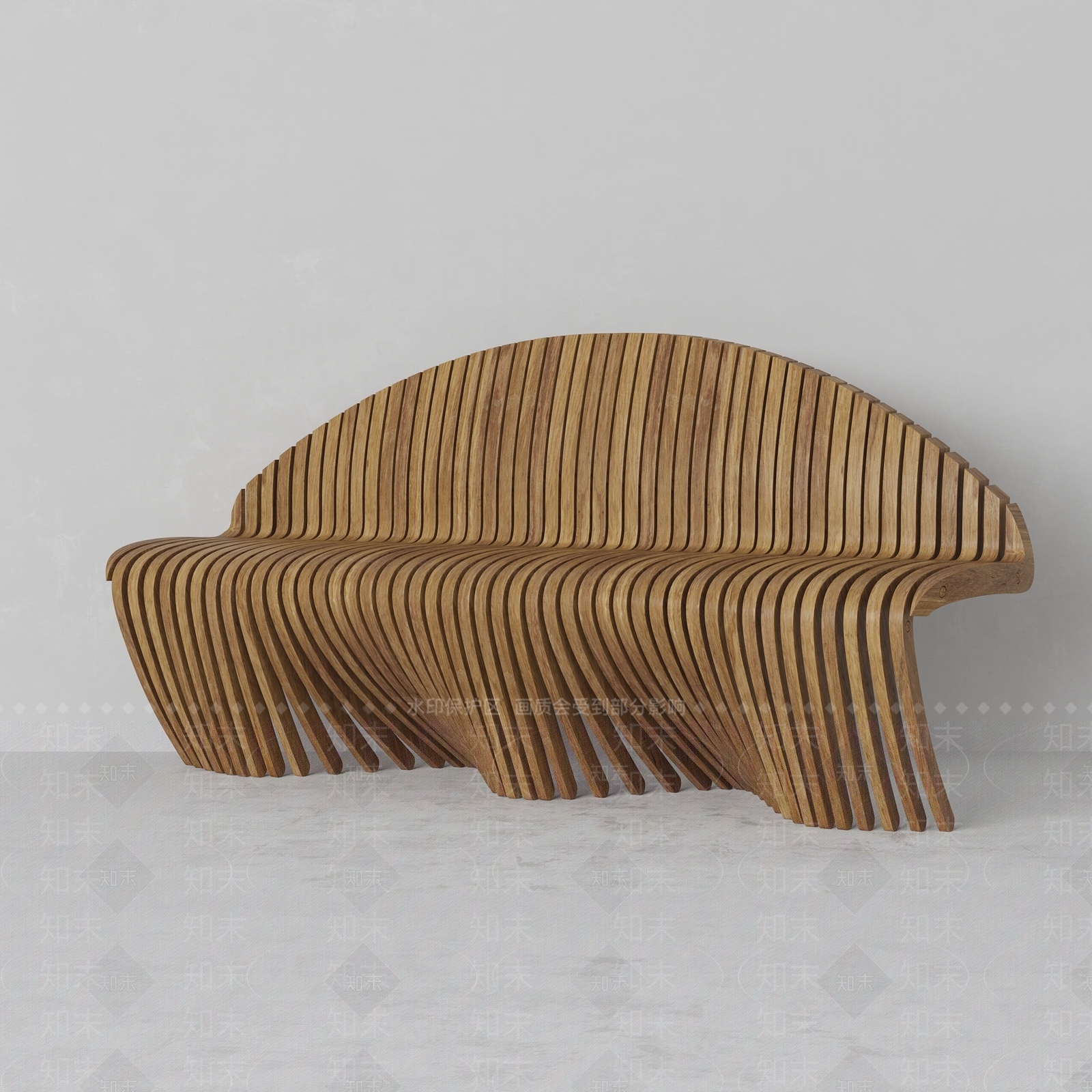 现代波浪休闲椅3D模型下载【ID:1101938117】