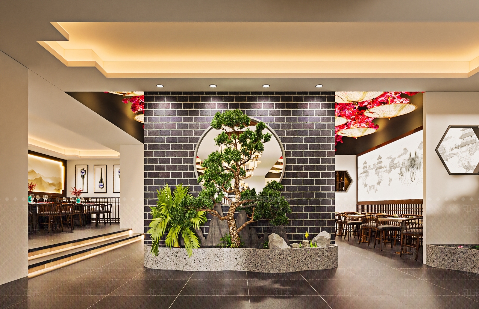 中式火锅店3D模型下载【ID:1101941978】