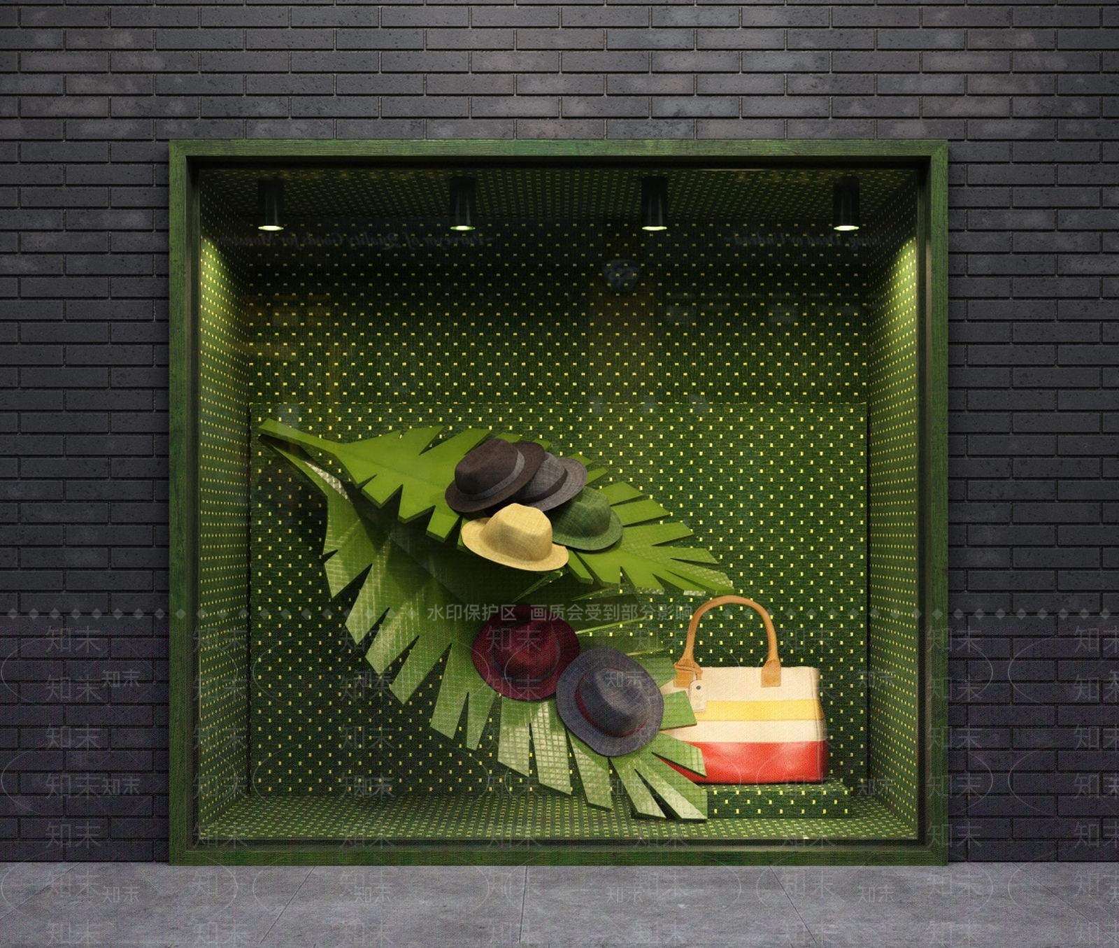 现代商场展览橱窗SU模型下载【ID:1101949632】