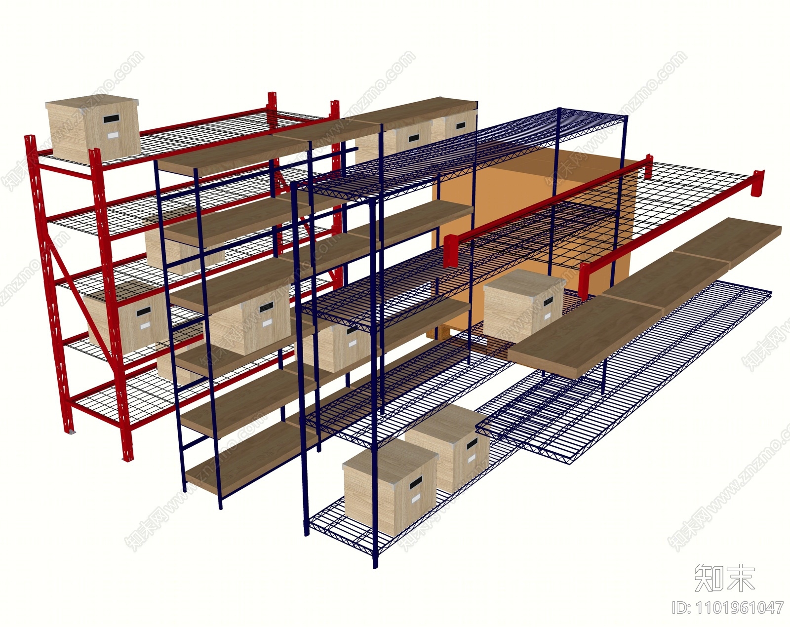 现代货架SU模型下载【ID:1101961047】