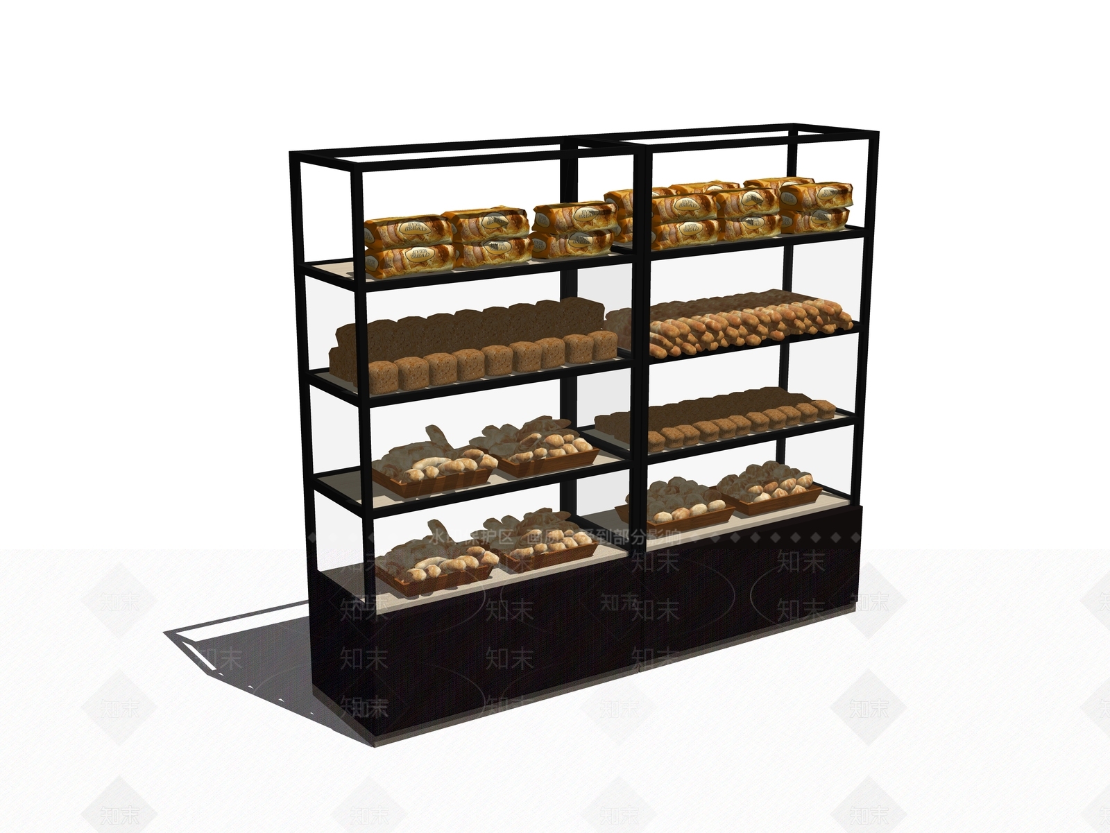 现代蛋糕店展架SU模型下载【ID:1101961766】