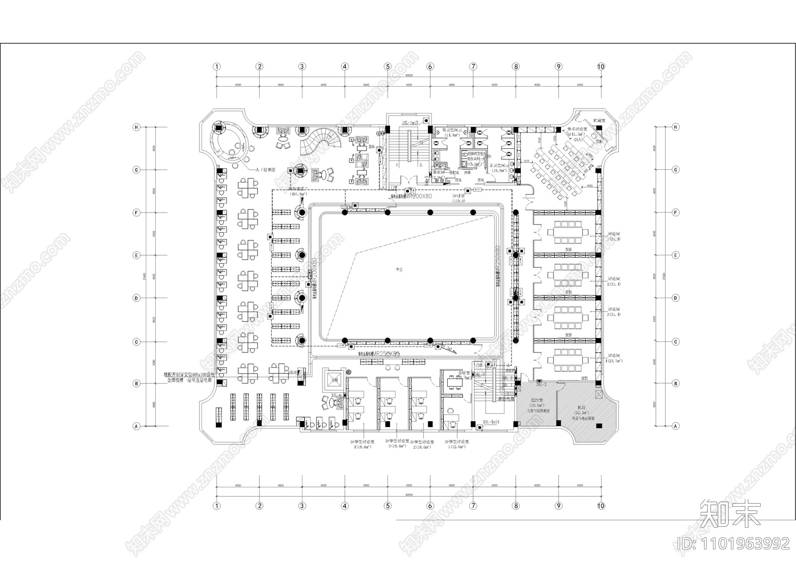 中大图书馆应急平面图施工图下载【ID:1101963992】