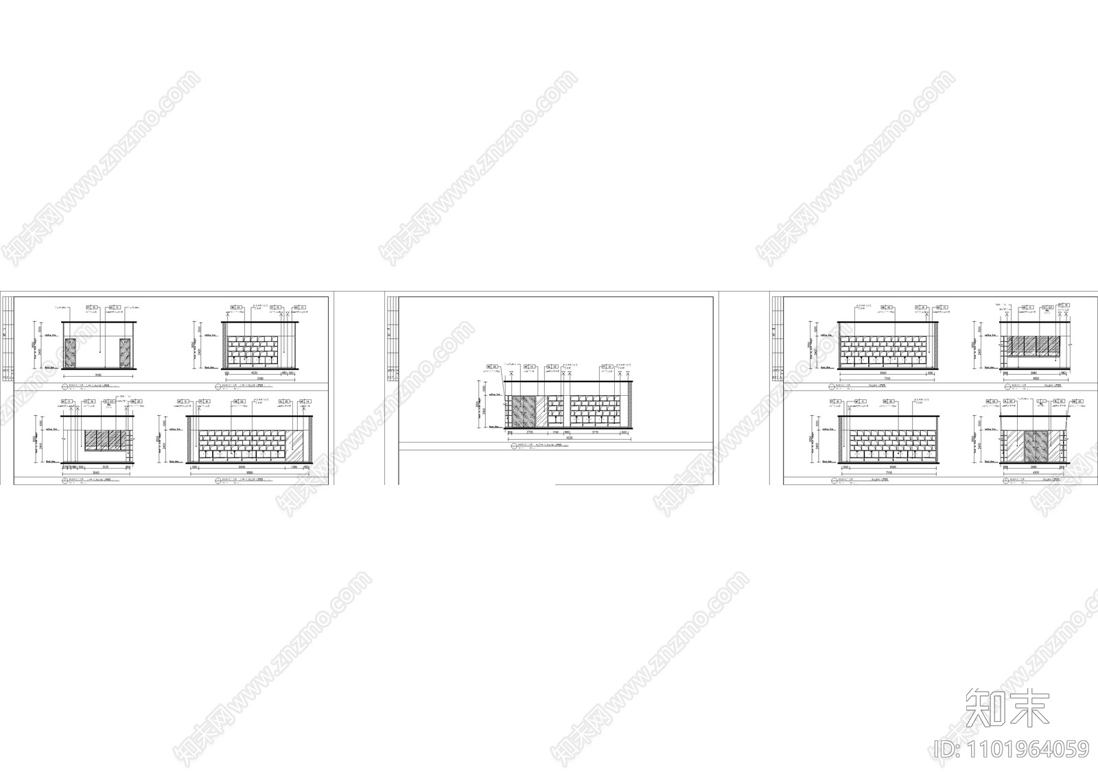 图书馆CAD立面图cad施工图下载【ID:1101964059】