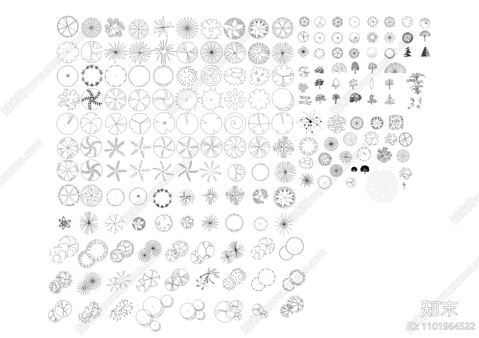 园林植物图例施工图下载【ID:1101964522】