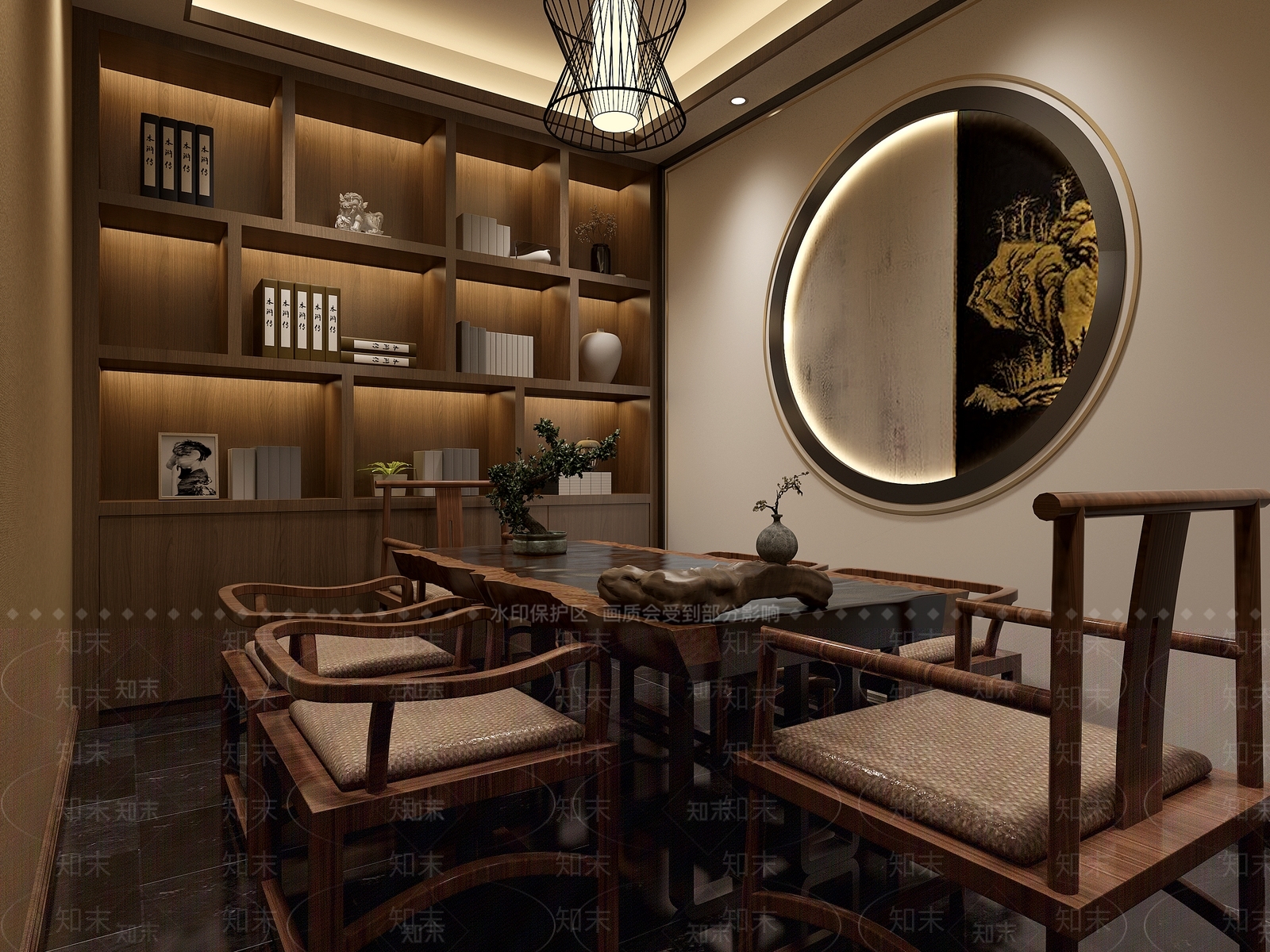 新中式茶馆3D模型下载【ID:1101964795】
