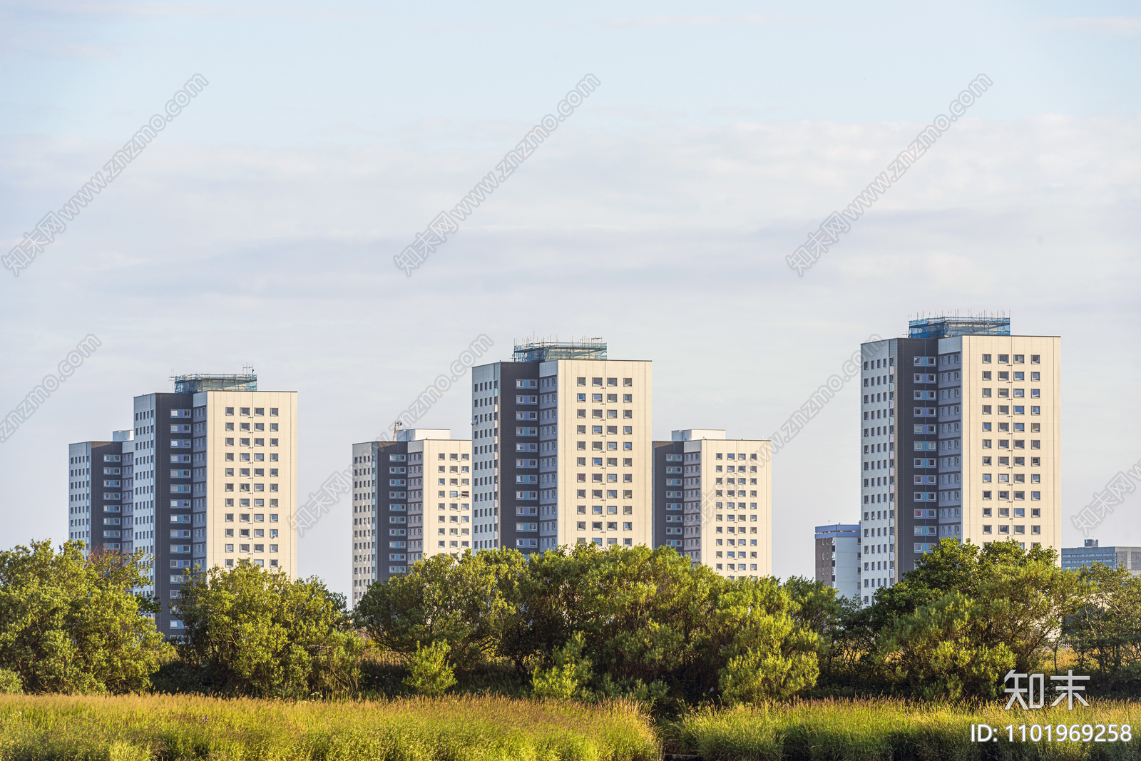 小区住宅建筑窗景图贴图下载【ID:1101969258】