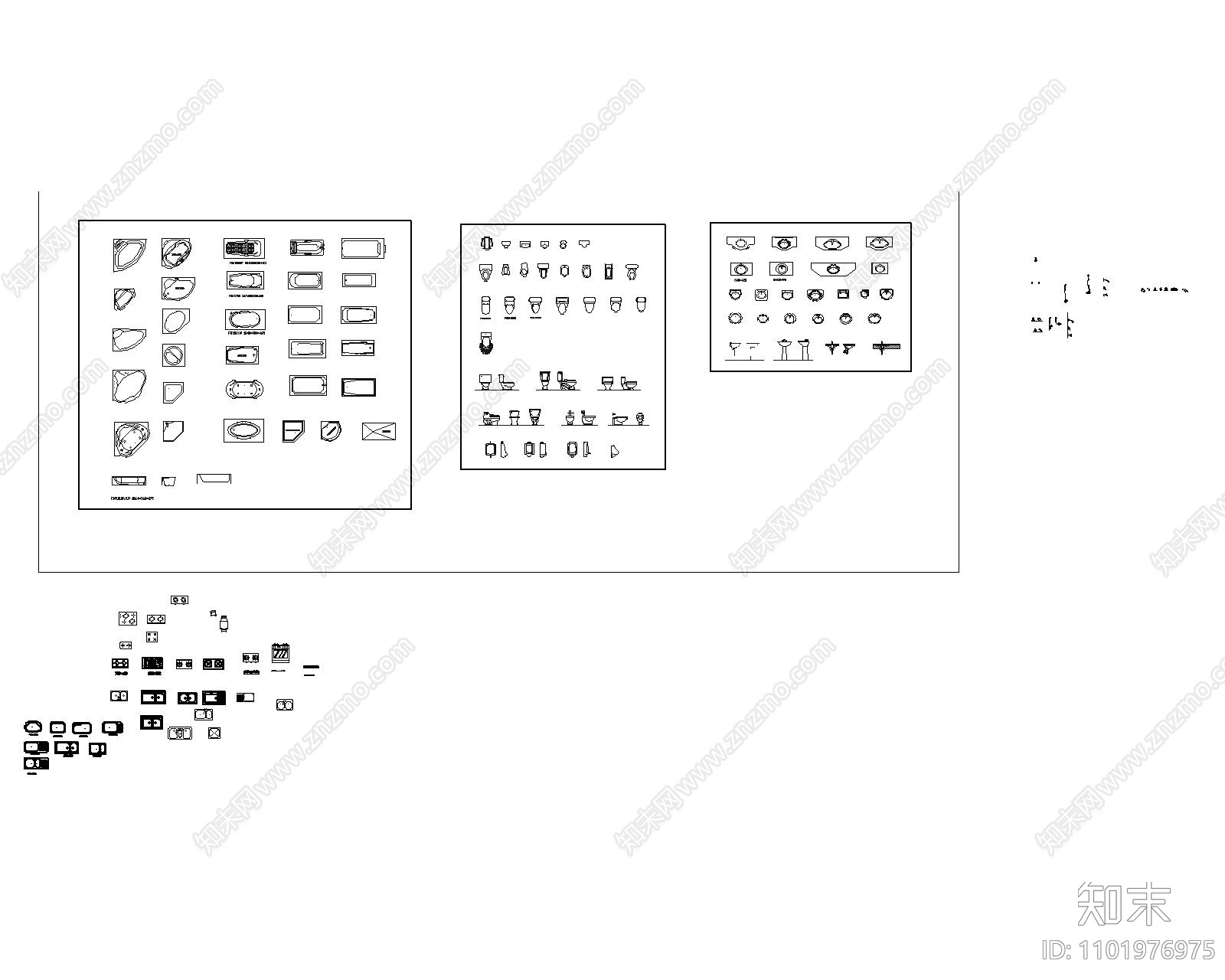 厕所与厨房图库cad施工图下载【ID:1101976975】
